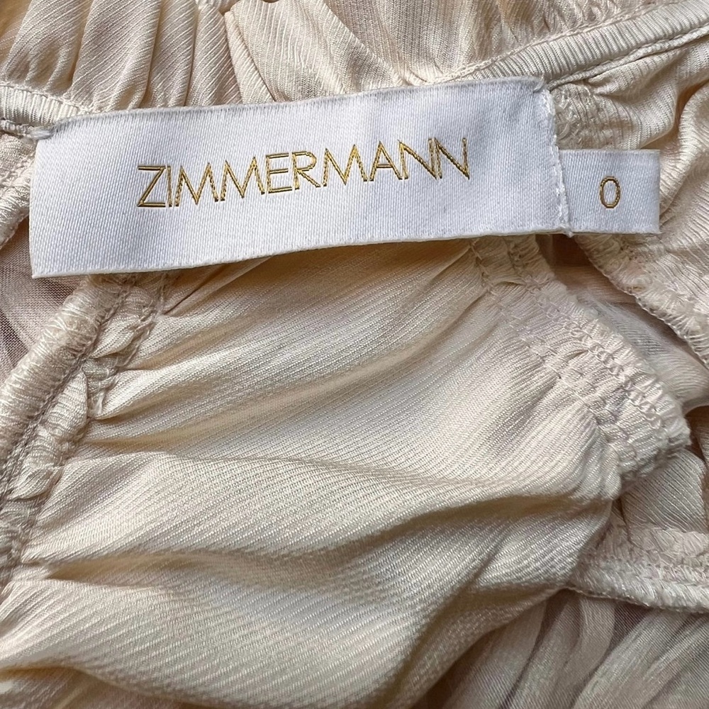 NWOT Zimmermann Espionage Tiered Belted Lace Up Stretch Silk Midi Dress Sz 0/XS - Picture 6 of 8